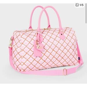 🎀 🐰Roller Rabbit x Target Geo Pink Hearts Softside Duffel Bag - NWT